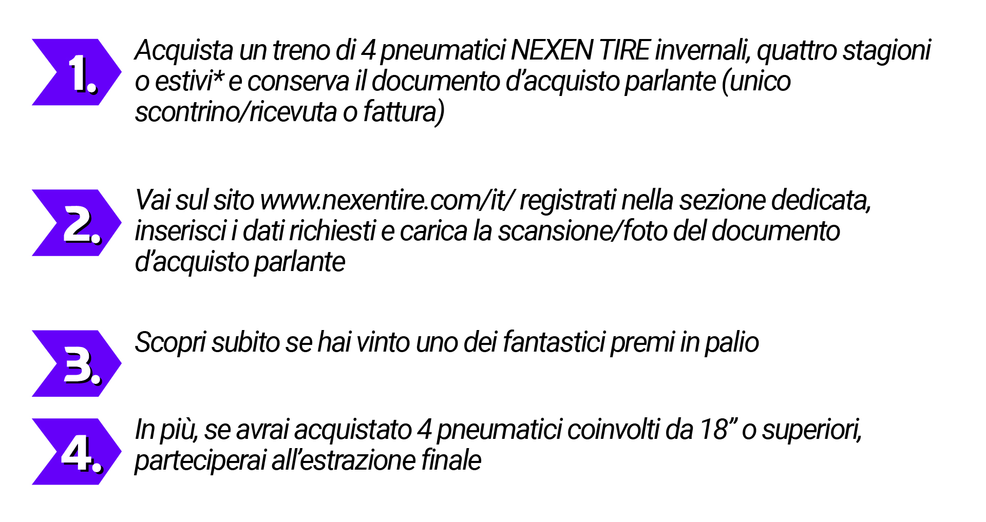 come partecipare TANTI BUONI MOTIVI PER SCEGLIERE NEXEN TIRE